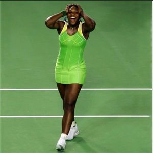 Nike green yellow Fit Dry tennis dress S 4-6